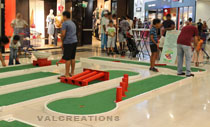 location de mini golf en centre commercial