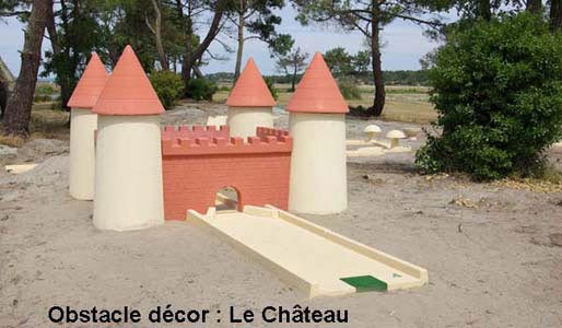 Grand obstacle pour mini-golf : le chateau