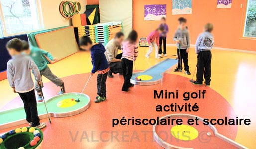 minigolf en activité périscolaire, scolaire et centre de loisirs