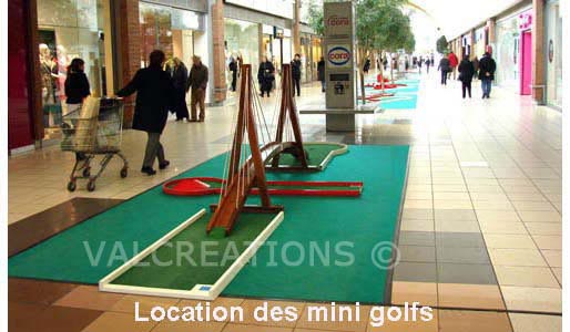 location de mini-golf dans un centre commercial