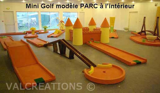 mini-golf interieur en béton