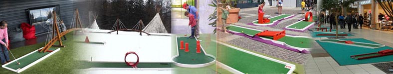 location de mini golf en centre commercial, en évènementiel