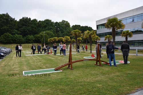 pont suspendu pour mini golf mobiel léger